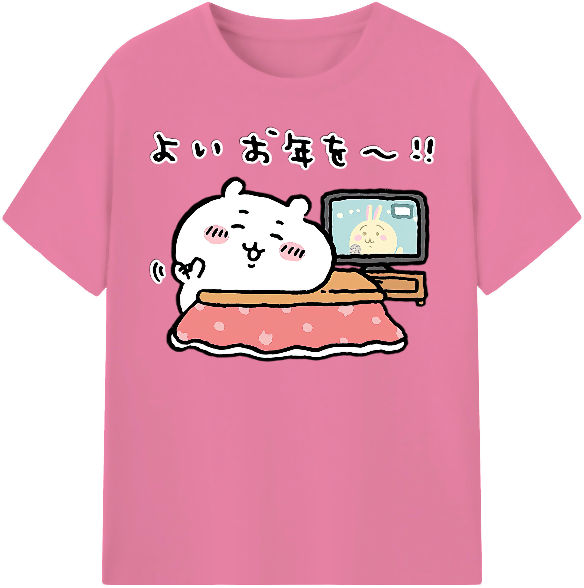 （画像用） ちいかわ ちいかわ Chii-kawa chiikawa 綿100％半袖Tシャツ（フロントプリント）